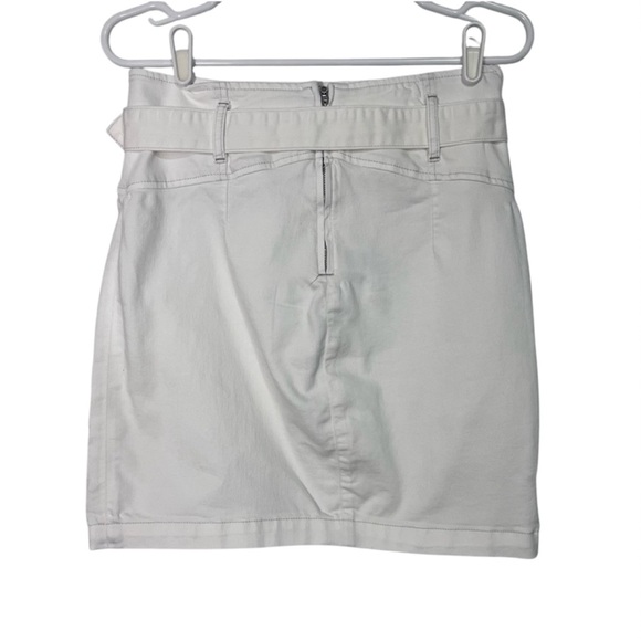 Free People Boho White Belted Mini Jean Skirt Women’s Size 10 - Picture 9 of 12